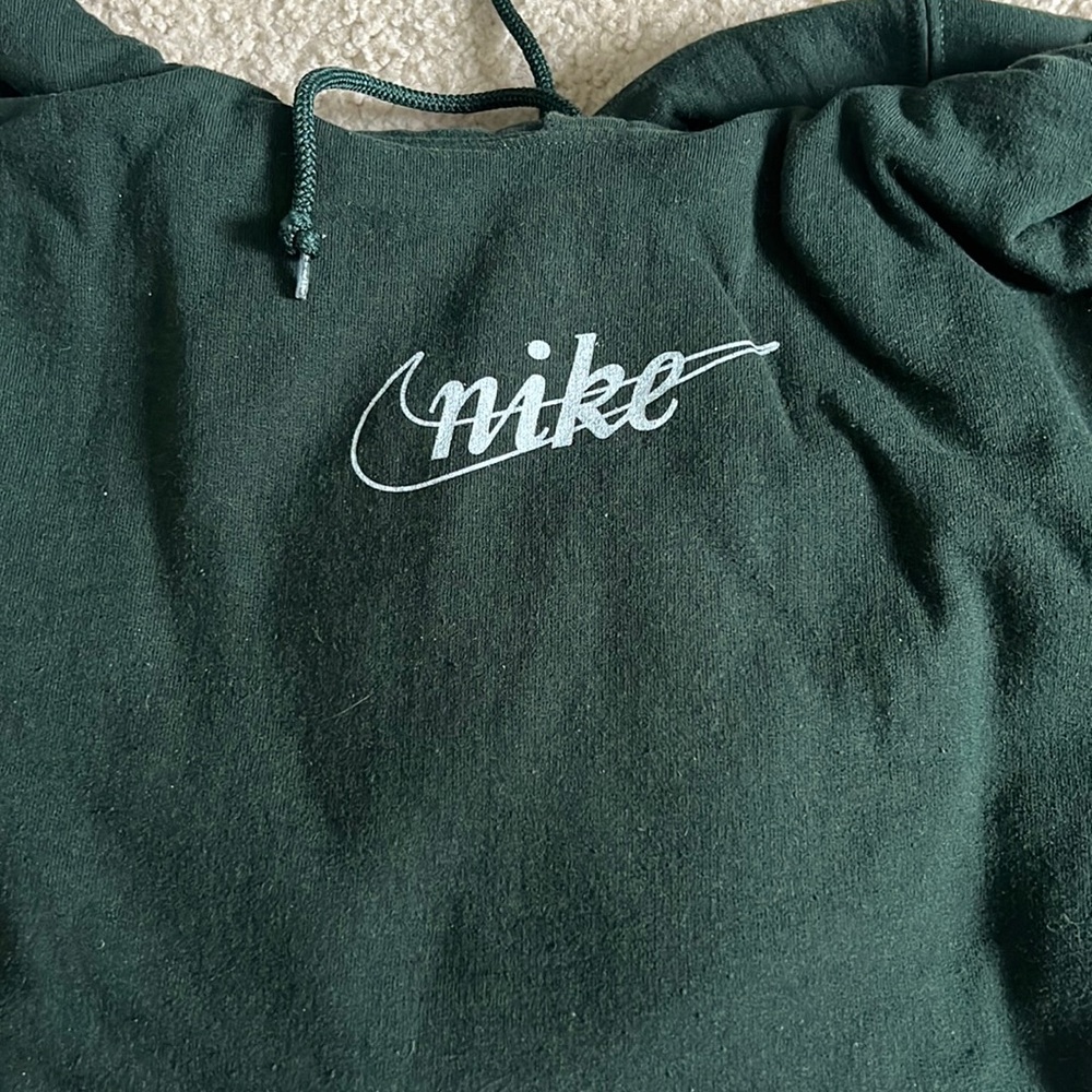 dark green nike printed sweatshirt hoodie
